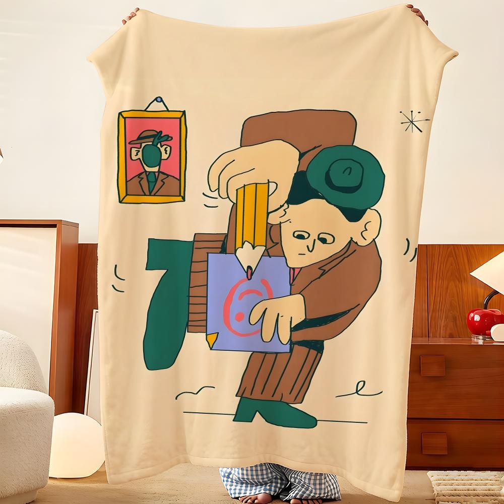 Artist D-Darren S-Shaddick Throw Flannel Throw Blanket, Lightweight Cozy, Durable Washable Cute Cool