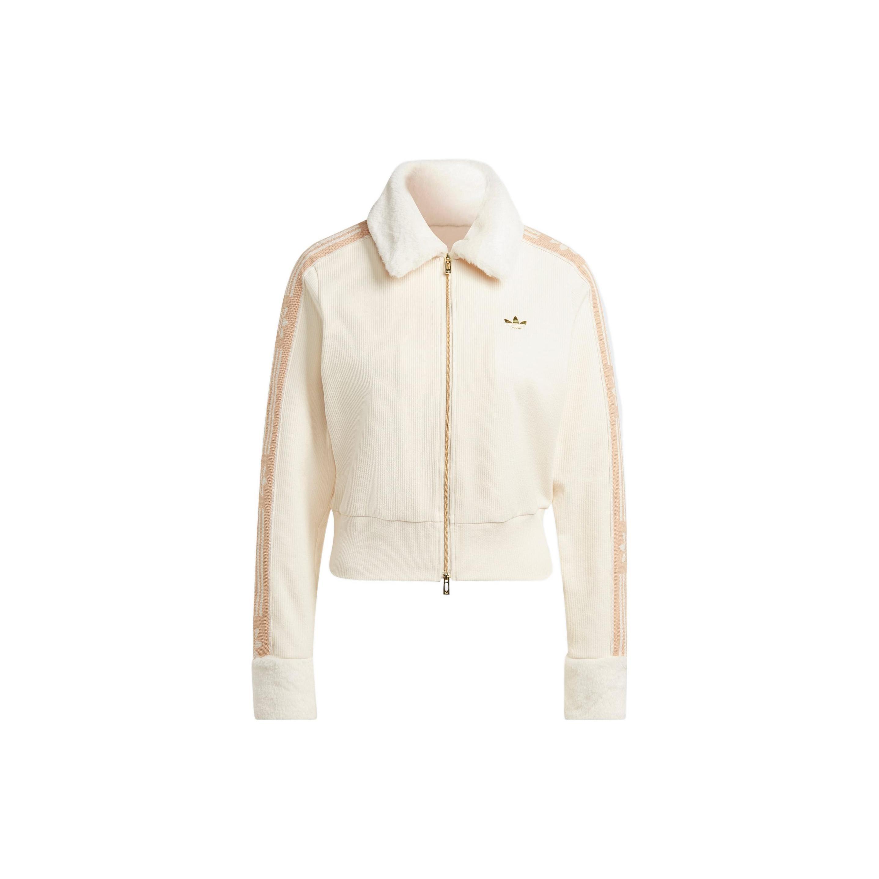 (WMNS) adidas Ski Chic Rib Track Jacket Asia Sizing Beige Women s IA3913 S