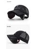 Unisex Summer Mesh Cap with Extended Telescopic Brim for Outdoor Sun Protection
