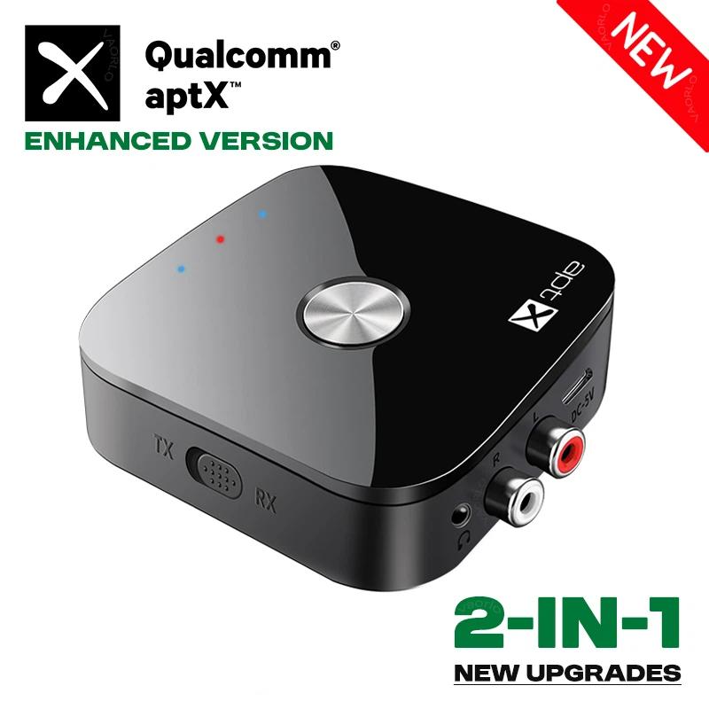 

AptX-Adaptive/HD/LL Bluetooth 5.4 Приймач аудіопередавача 3,5 мм AUX Стерео RCA музичний бездротовий адаптер з мікрофоном для автомобільного телевізора ПК