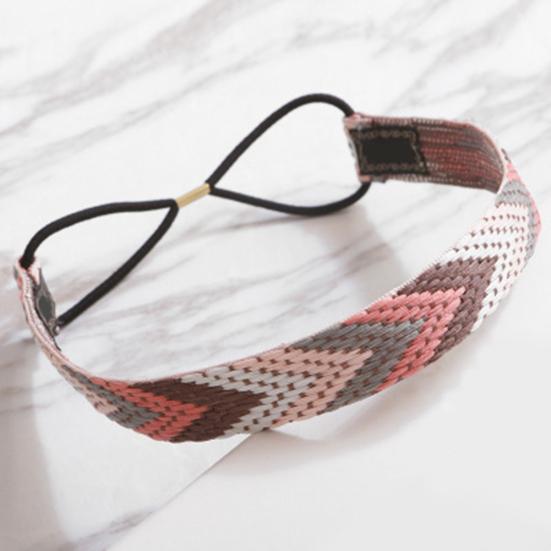 Ethnisch Stil Boho Damen Elastisch Geflochtene Stirnbänder Kopfschmuck Haarband Zubehör