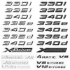 316i 318i 320i 335d 340d 320e 323e ABS Trunk Boot Emblem Letter Badges Car for BMW M 3-series Glossy Black Accessories