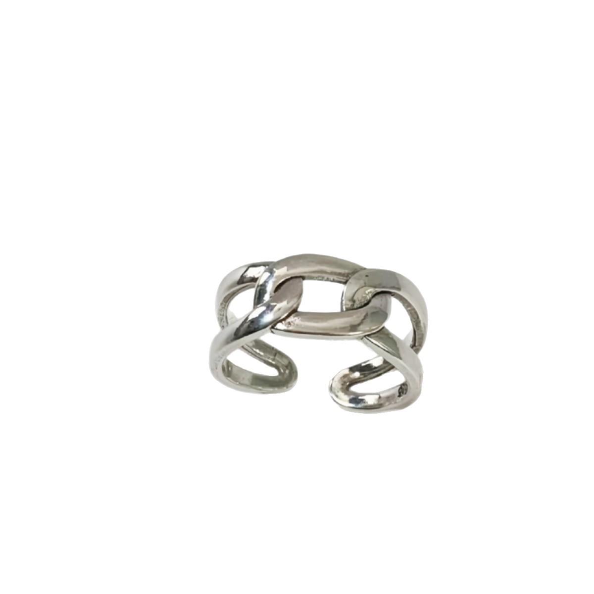 Retro Fashion Knotted Cross Adjustable Ring for Women - Simple, Versatile, and Elegant.
