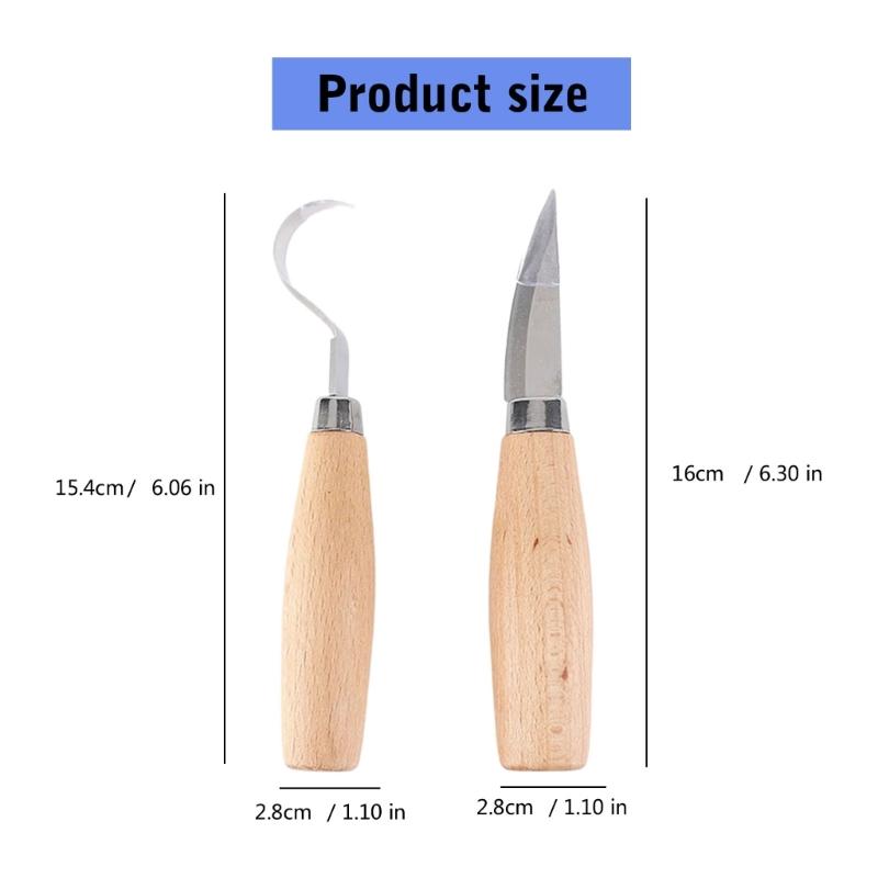 High Carbon Steel Spoon Hook Carving Cutter with Ergonomic Wood Handle Suitable for Woodcut Crafts Furniture Art Making