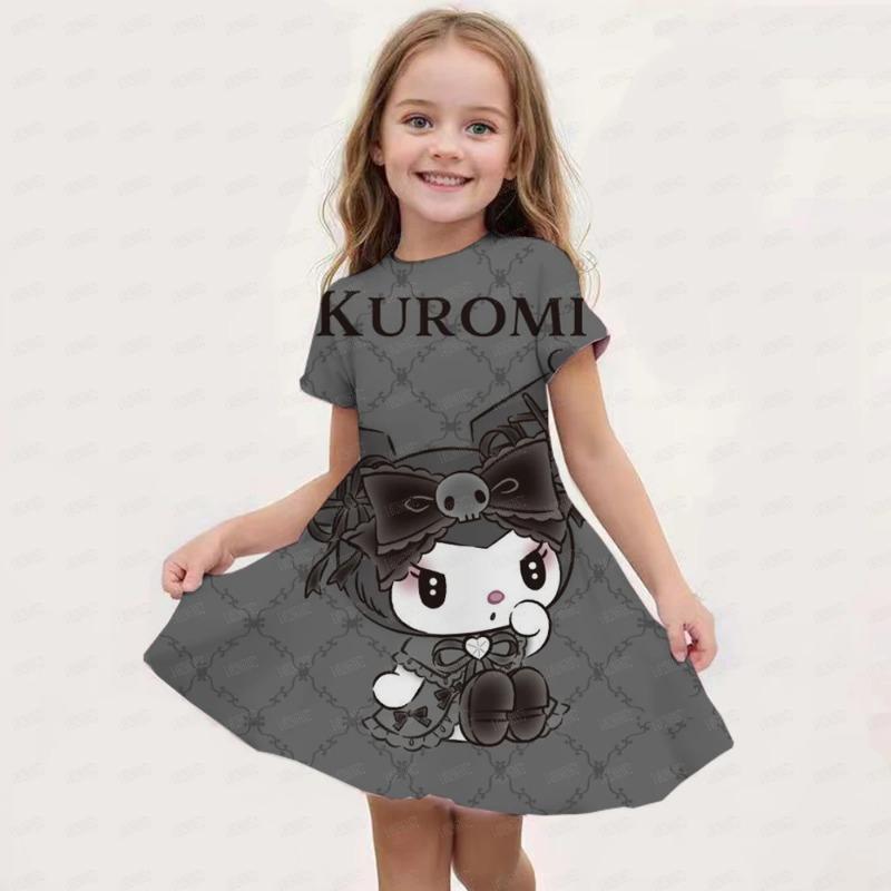 Summer New Children's Clothing Hello Kitty Printed Sleeveless Dress For 3-14 Year Old Girls Casual Breathable Princess Dress