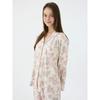 Lunaluz Women S Long Sleeve Two Piece pajamaS Eden roSe Mink Span Collar Neck 2c 