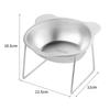 Stainless Steel Raised Cat Bowls with Whisker Fatigue Relief Pet Water Dish And Food Bowl for Cats Kitten Feeding Plates