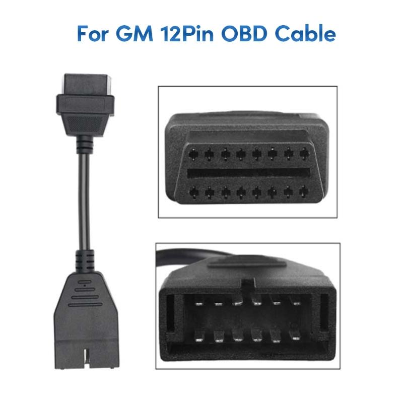 12pin to OBD1/OBD2 Adapter Cable 16 Pin Connector Auto Accessories Lightweight