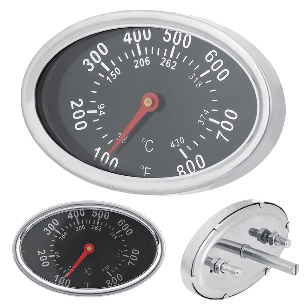 Stainless Steel BBQ Smoker Grill Thermometer Temperature Gauge 430 Celsius