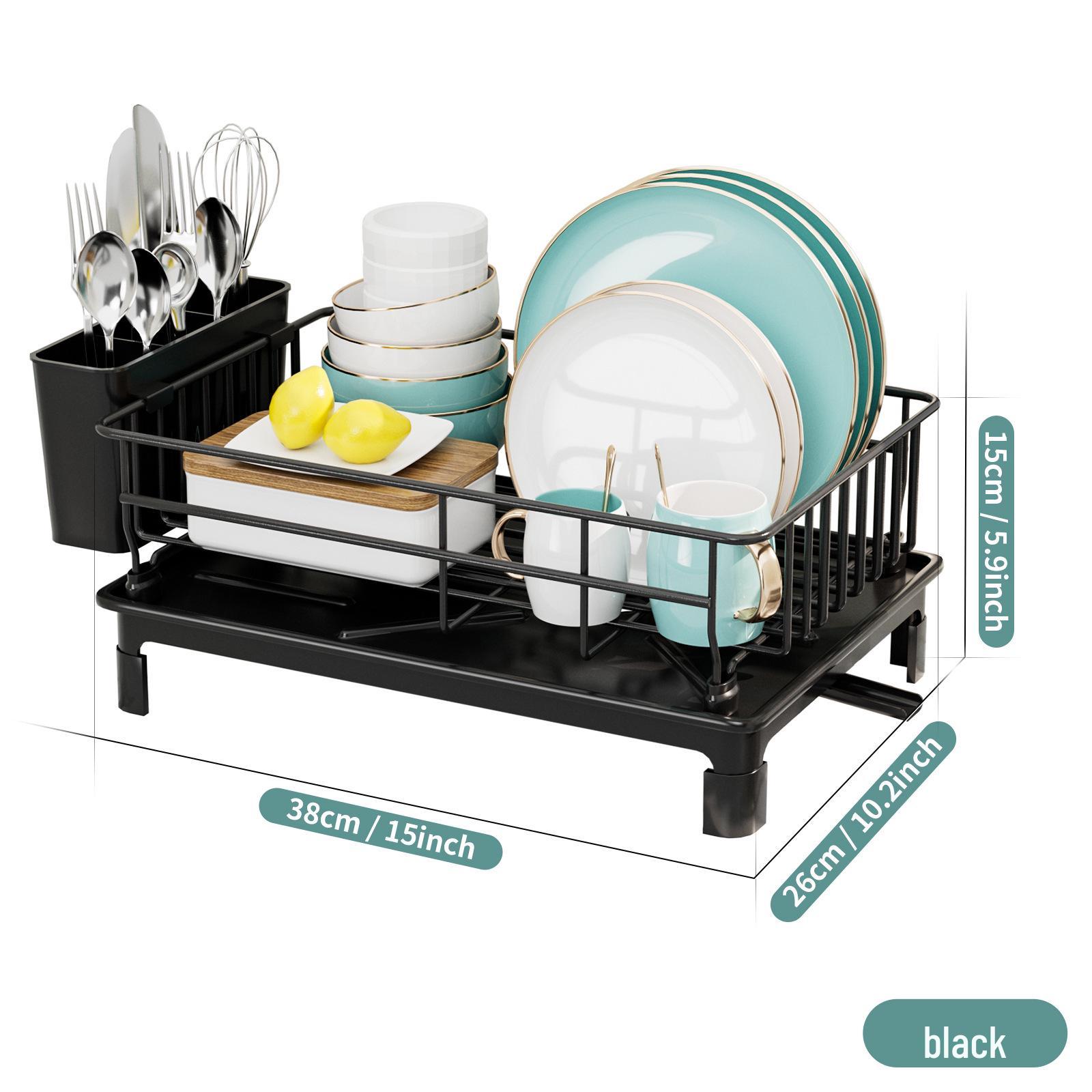 Kitchen Multi-Functional Dish & Bowl Drying Rack чёрный