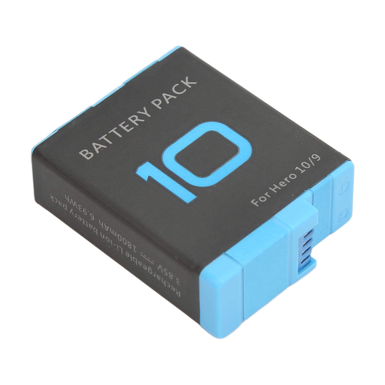 

Rechargable Battery for Hero 10 9 Black Lithium Battery 1800mAh High Capacity Action Camera