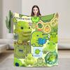 Kuchipatchis Mametchi Flannel Blanket  Soft Throw Blanket for Outdoor Camping Print Bedspread Sofa Bed Cover