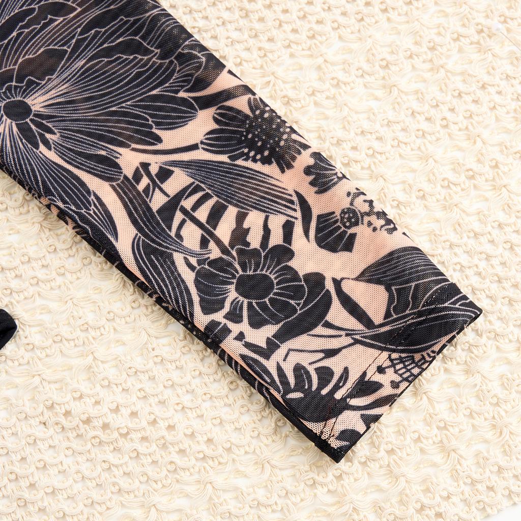 Vintage Long Sleeve UV Protection One Piece Swimsuit For Women Retro Swimwear Comfortable Stylish Bathing Suit For Beach Pool Activities