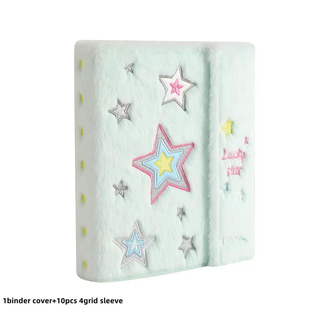 Ins Style Lucky Star Soft Plush A5 Binder K-Pop Idol Po Card Album 3inch Pocards Collect Book With 10pcs Sleeves