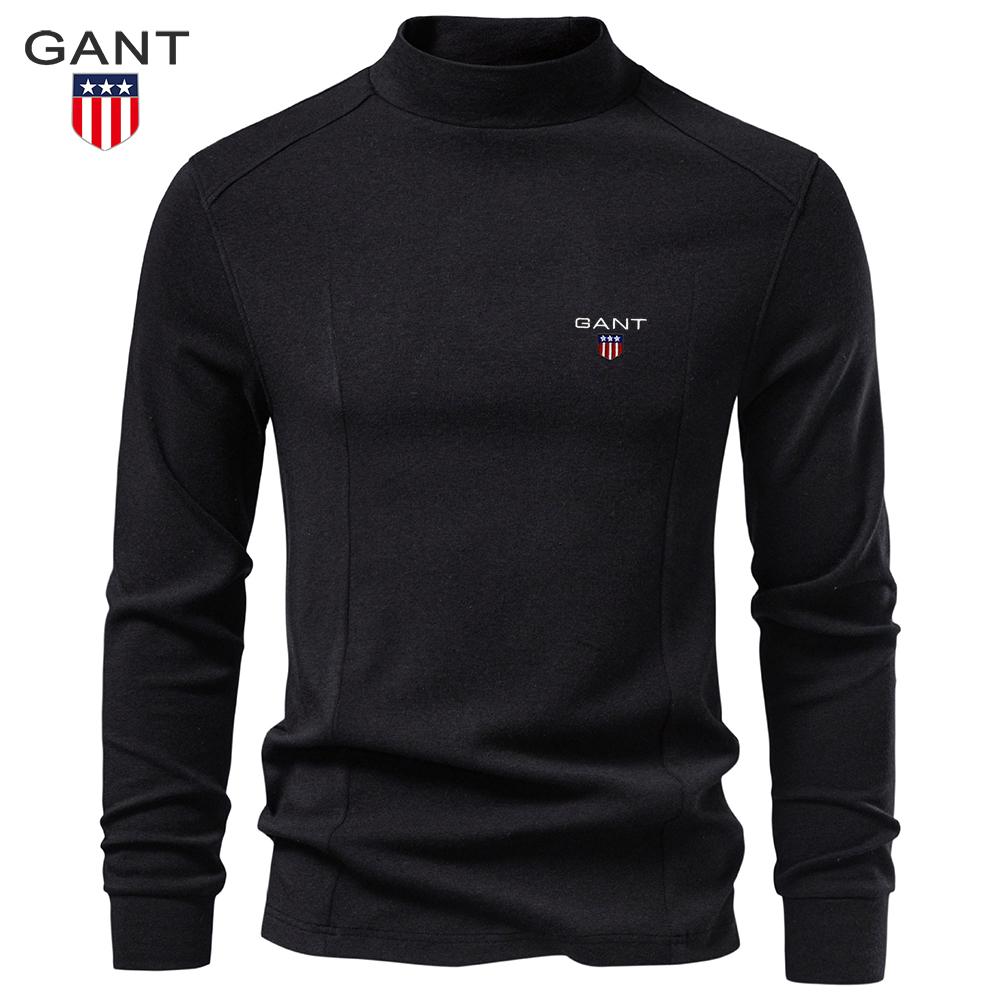Gant 2026 Herbst und Winter Mittelhoher Kragen Kaschmir Warm und Warm Basis Langarm-T-Shirt für Herren