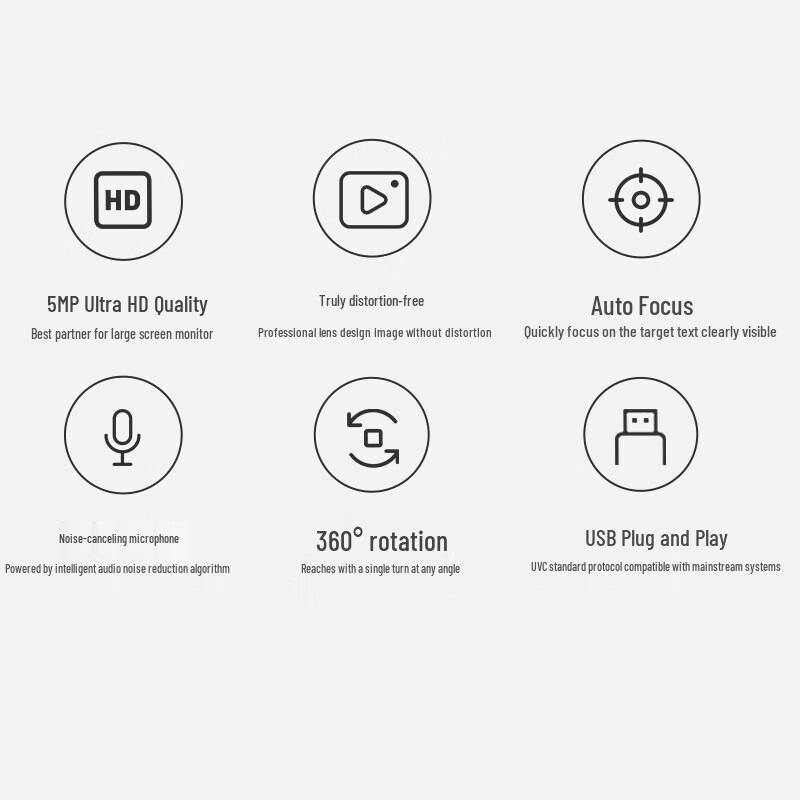 HIKVISION E15a 2K HD Webcam with Autofocus and Mic