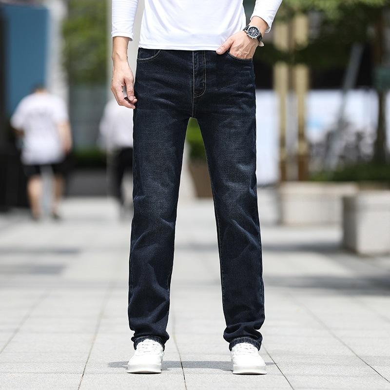 New Spring and Autumn Loose Straight Men's Denim Trousers Jeans