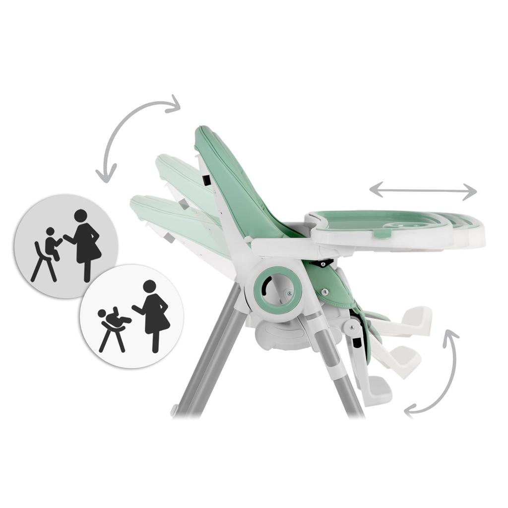 Belo High Chair With Table, Recliner + Toy Bar