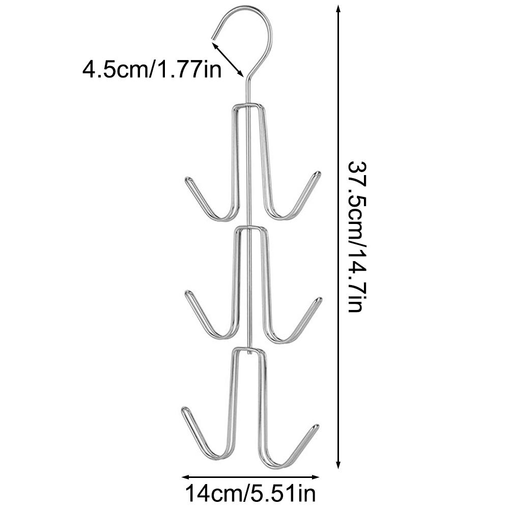 Hanger Organizer for Closet, Hanging Bag Holder Keeping Purses Visible and in Good Condition Metal Handbag Storage Hook Backpack