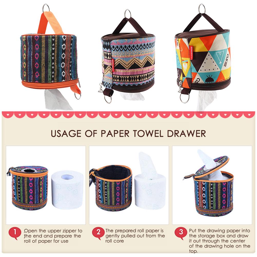 Stan Kempingový Skládací Držák na Toaletní Papír Pouzdro na Ruličku Úložný Box Kapsička Venkovní Aktivity Kempování Turistika Piknik Pouzdro na Ubrousky