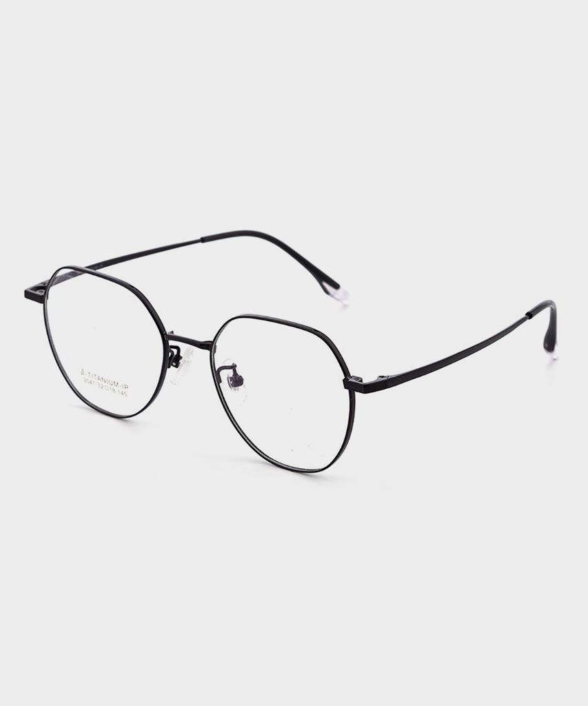 Lingkeonpeuleim 2041 Titanium Eyeglass Frame Black