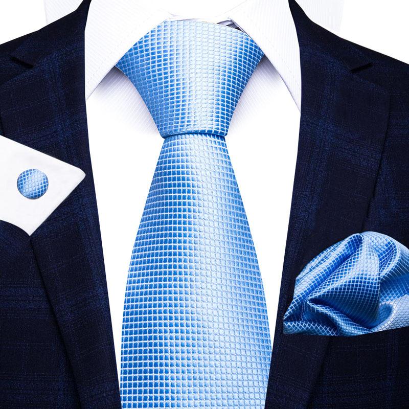 2025 Men'S Business Black Gift Box Striped Plain Tie Pocket Towel Tie Gift Set