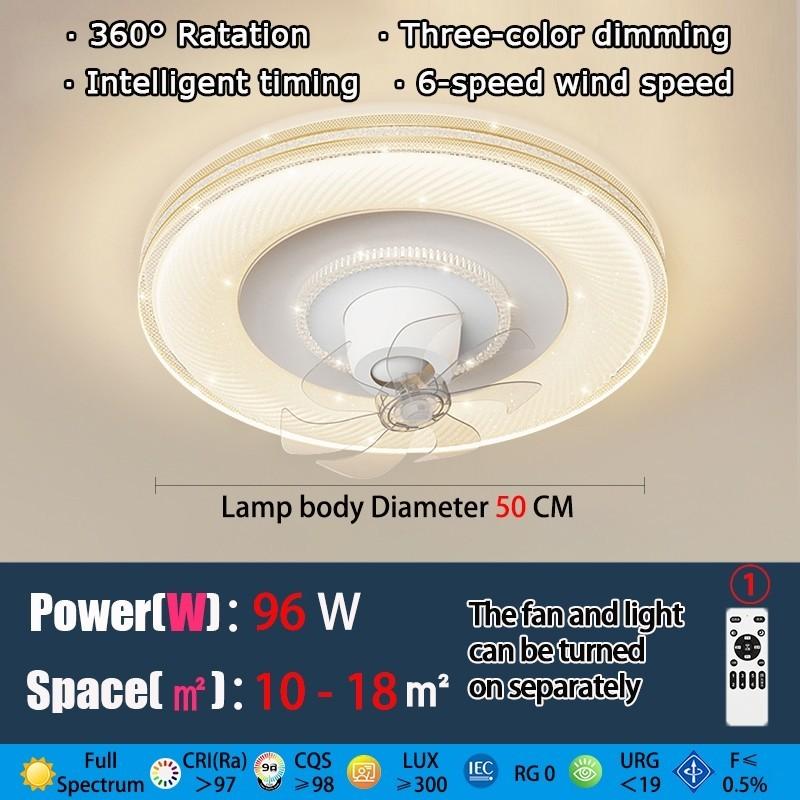 Invertorové LED osvětlení stropního ventilátoru Jídelna Elektrická lampa ventilátoru otočná o 360° Měděný motor pro domácnost Světlo stropního ventilátoru