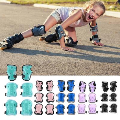 1 Takım Çocuklar Paten Koruyucu Donanım Kaykay Scooter Bisiklet Bisiklet Spor Bebekler Erkek Kız Bilek Koruma Diz Dirsek Pedi Koruyucu