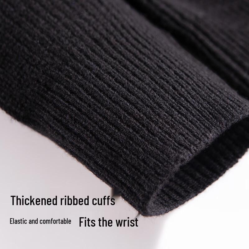 Men's 100% Merino Wool Zipper Stand Collar Sweater