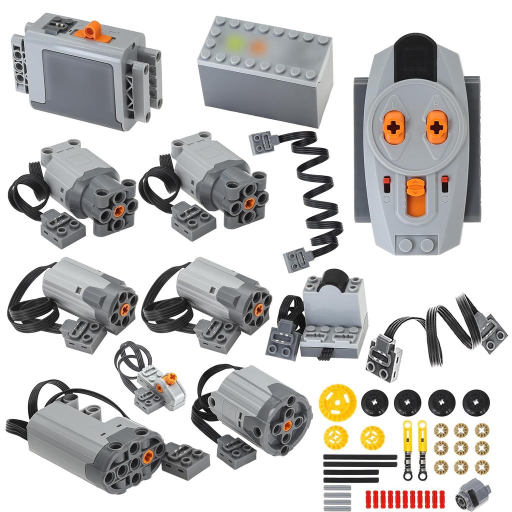 Zylopa 48-piece Technic-Motors power supply function set is compatible with major brands of Technic-Parts-Pieces servo motor cases