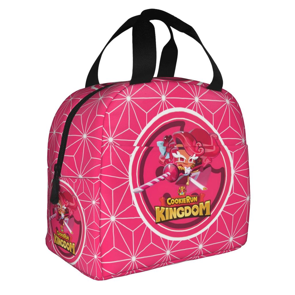 Cartoon Cookie Run Kingdom Game  Insulated Lunch Bags for School Office Anime  Waterproof Cooler Thermal Lunch Box Women Men
