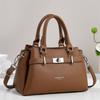 2026 New Simple and Fashionable Niche Retro Shoulder Bag Lychee Pattern Commuter Bag