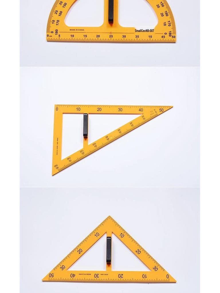 Multifunctional Teaching Ruler and Compass Set: Five-Piece Art Stationery Kit