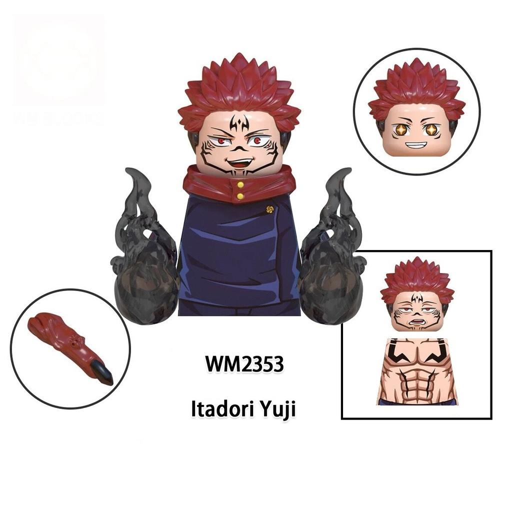 Jujutsu Kaisen Anime Cartoon Gojo Satoru Itadori Yuj Fushiguro Megumi Okkostu Yuta Building Blocks Mini Action Figures Kids Toy