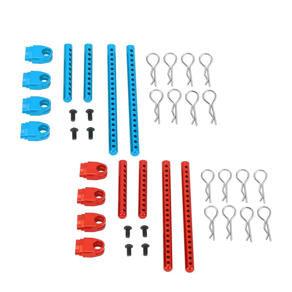 RC Car Shell Post Sturdy Shockproof Aluminum Alloy Car Shell Column with R Pins for 1:10 Road Racing