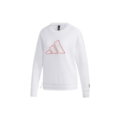 Streifen Sweatshirt With Loose Fit And Round Neck Women Sweatshirt White GP0719