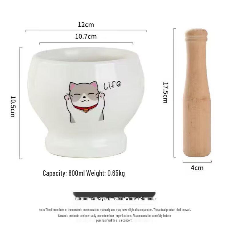 Manual Ceramic Mortar and Pestle