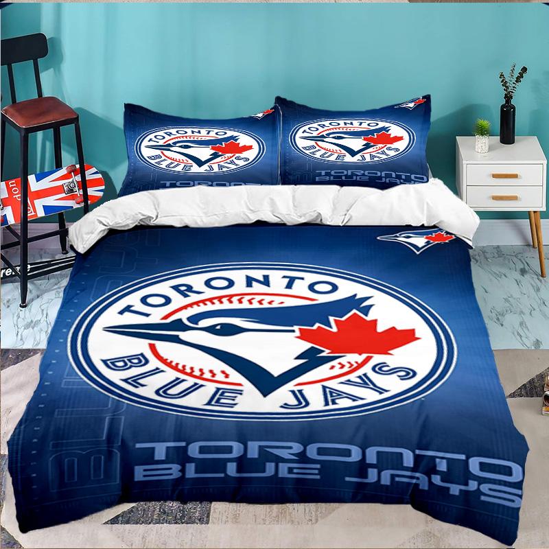 Toronto Jays 3pcs Bedding Set,Including 1pc Duvet Cover And 2pcs Pillowcases Perfect Gift for Christmas,Ideal for Bedroom, Dormitory