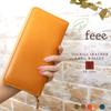Feee Long Wallet for Men and Genuine Tochigi Round Made In Japan Women, Leather, Thin, Zipper, [FE-3001] (Camel)
