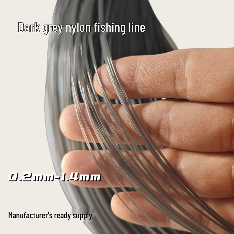 High-Strength Deep Gray Nylon Monofilament Fishing Line and Net Mending Thread