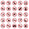 New 50 Prohibited Logo Stickers Creative Fun Waterproof Stickers