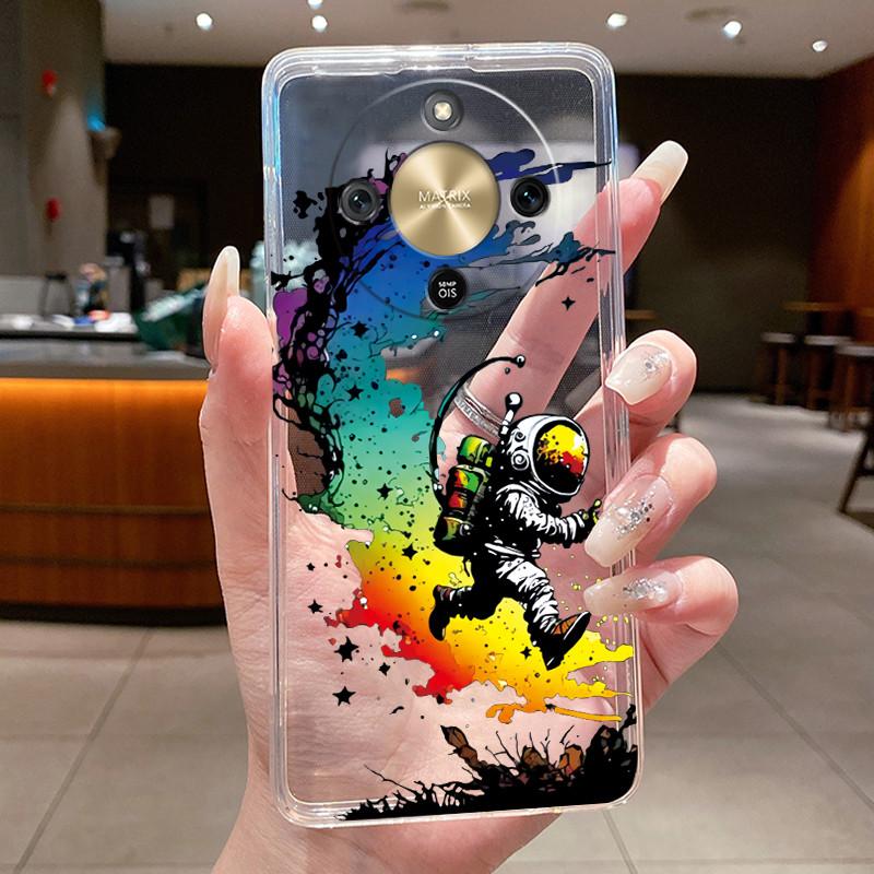 For Honor Magic 8 Lite Case Pretty Flower Butterfly Silicone Clear Back Cover Soft TPU Phone Case for Honor Magic8 Lite 5G Funda