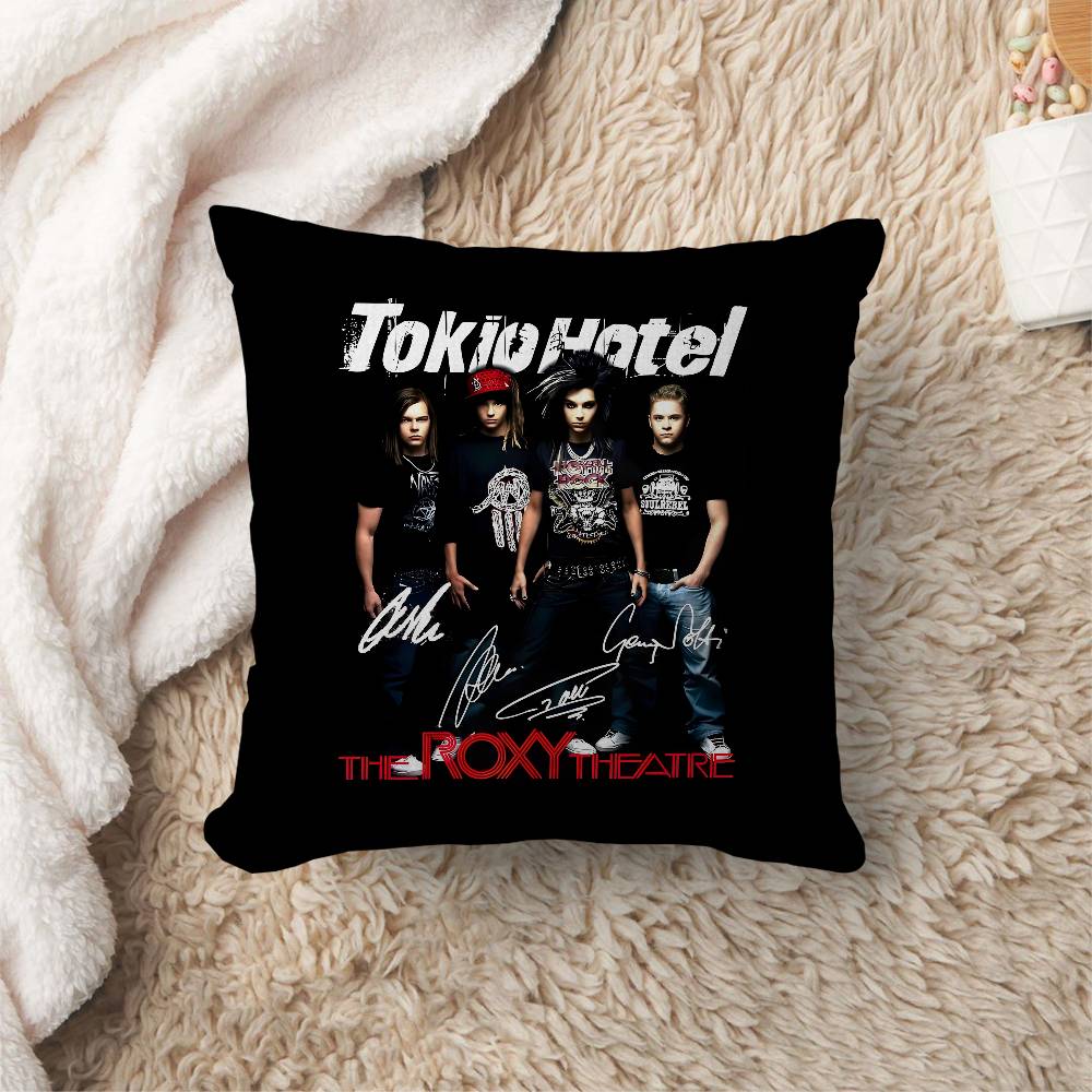 German Rock Band Retro T-Tokio Band H-Hotel Cushion Cover Inches Farmhouse Decor Home Throw Pillow Covers for Couch Decorations