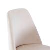 Modern Cream White Dining Chair(set of 2 ) - Gold-Plated Metal Legs, Velvet Upholstery