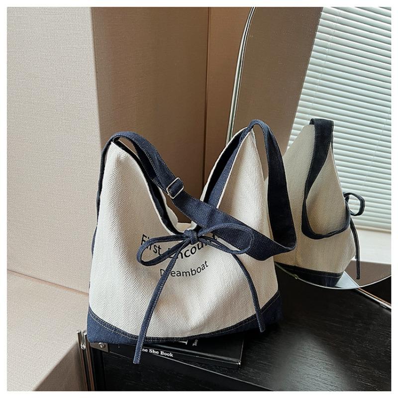 

Модная тканевая сумка большой вместимости женская новая летняя универсальная на плечо, сумка-мессенджер, двусторонняя сумка с характером