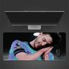 Rice Mouse Pad, Large Gaming Desk Mat, Non-slip XXL Mousepad for Laptop & Tablet, Mini PC Playmat with Stitched Edges