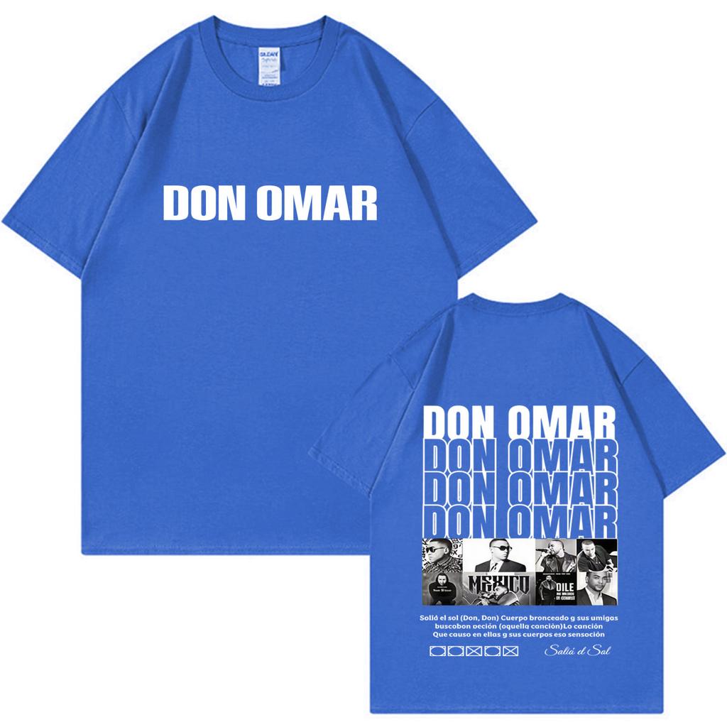 Rapper Don Omar Harajuku Graphics T-shirts Men's Womens Double Sided Print Gothic Short-sleeved O-Neck Cotton Streetwear Tshirts