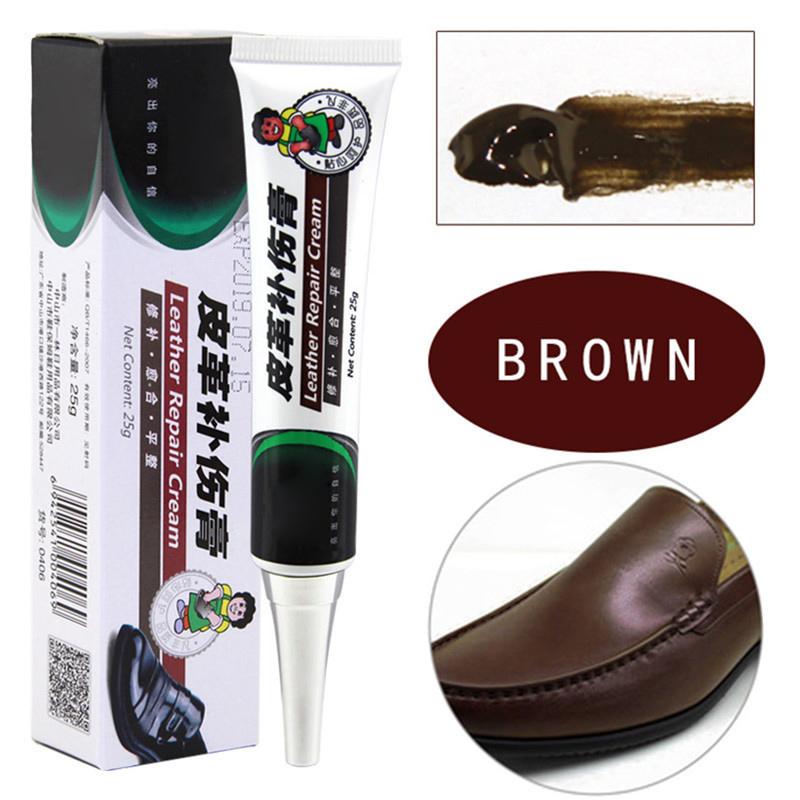 

Car Seat Leather Repair Agent Panels Sofas Coats Repair Cream Leather Repair Gel Vinyl Repair Paste Kit 25g коричневий