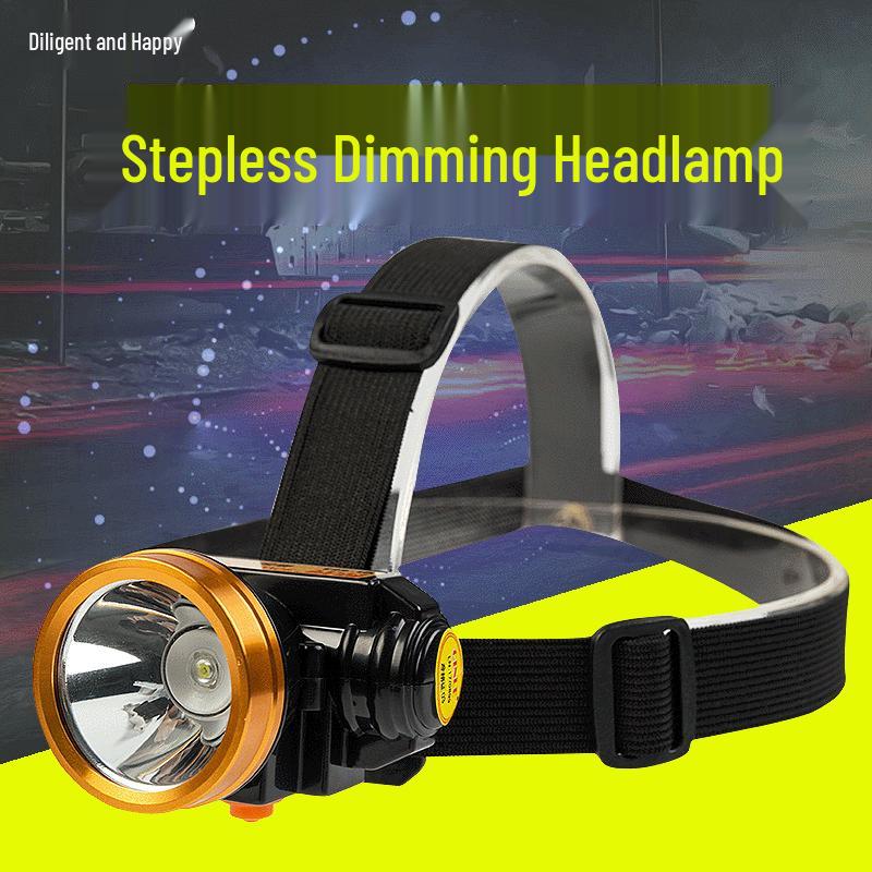 Rechargeable Lightweight LED Headlamp for Night Fishing – High Brightness, Dimmable, Lithium Battery-Powered.