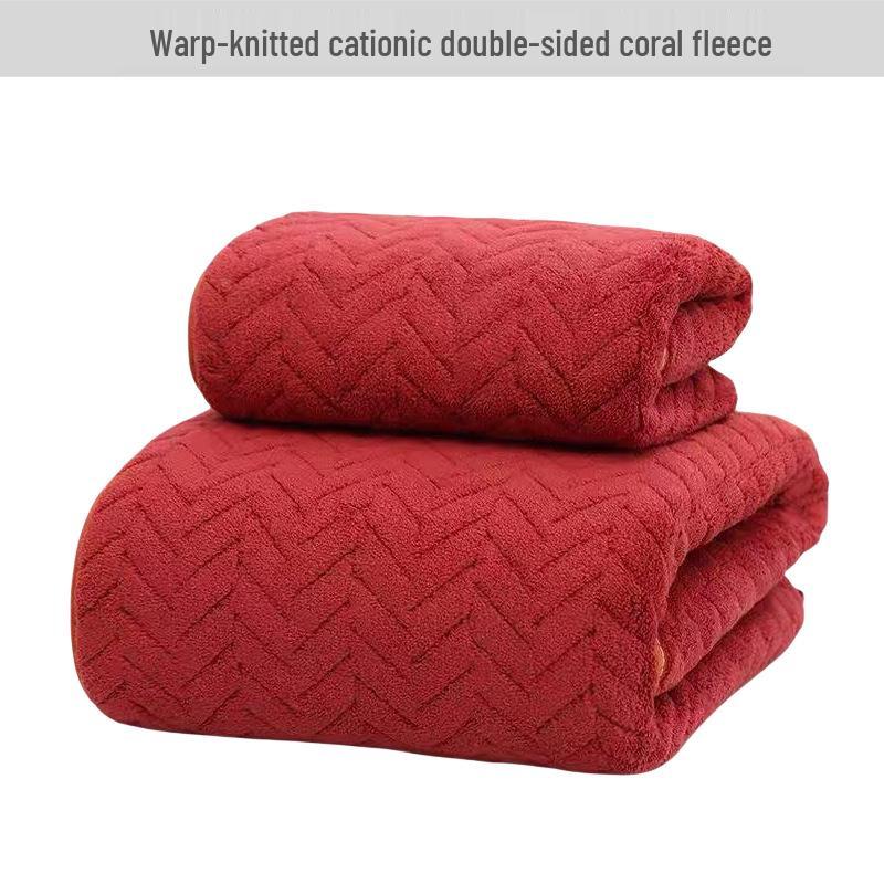 Coral Fleece Absorbent Bath and Face Towel Set for New Home Bathroom